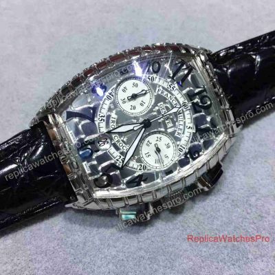 Replica Casablanca Franck Muller Iron Croco Chronograph Mens Watch